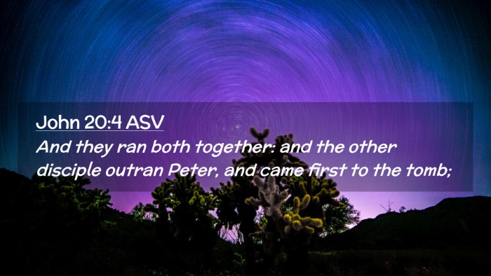 Picture 02 - John 20:4 ASV Desktop Wallpaper - And they ran both together: and the other - Desktop Bible Verse Wallpaper