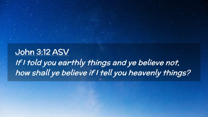 Picture 02 - John 3:12 ASV Desktop Wallpaper - If I told you earthly things and ye believe not, - Desktop Bible Verse Wallpaper