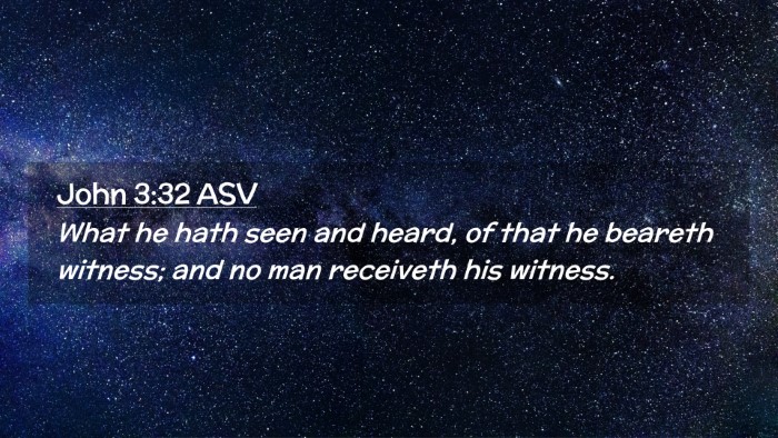 Picture 02 - John 3:32 ASV Desktop Wallpaper - What he hath seen and heard, of that he beareth - Desktop Bible Verse Wallpaper