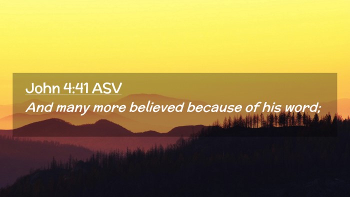 Picture 02 - John 4:41 ASV Desktop Wallpaper - And many more believed because of his - Desktop Bible Verse Wallpaper
