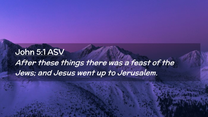 Picture 02 - John 5:1 ASV Desktop Wallpaper - After these things there was a feast of the Jews; - Desktop Bible Verse Wallpaper