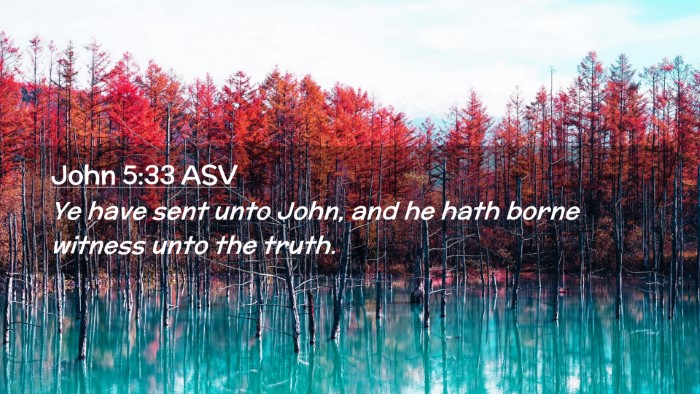Picture 02 - John 5:33 ASV Desktop Wallpaper - Ye have sent unto John, and he hath borne witness - Desktop Bible Verse Wallpaper