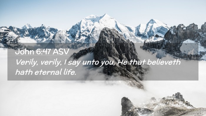 Picture 02 - John 6:47 ASV Desktop Wallpaper - Verily, verily, I say unto you, He that believeth - Desktop Bible Verse Wallpaper