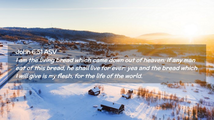 Picture 02 - John 6:51 ASV Desktop Wallpaper - I am the living bread which came down out of - Desktop Bible Verse Wallpaper