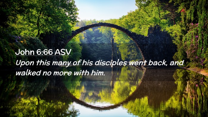Picture 02 - John 6:66 ASV Desktop Wallpaper - Upon this many of his disciples went back, and - Desktop Bible Verse Wallpaper