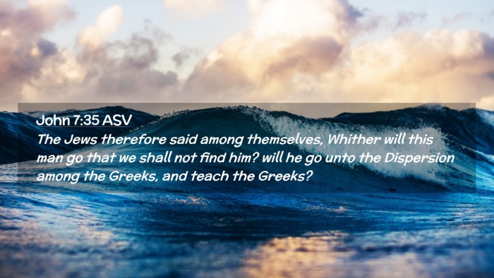 Picture 02 - John 7:35 ASV Desktop Wallpaper - The Jews therefore said among themselves, Whither - Desktop Bible Verse Wallpaper