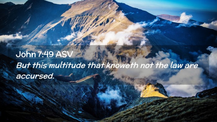 Picture 02 - John 7:49 ASV Desktop Wallpaper - But this multitude that knoweth not the law are - Desktop Bible Verse Wallpaper