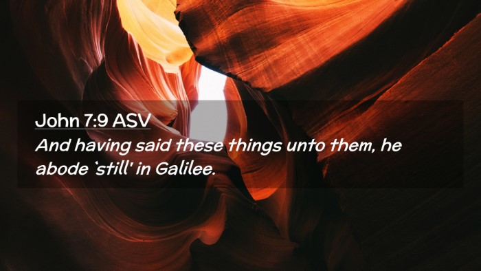 Picture 02 - John 7:9 ASV Desktop Wallpaper - And having said these things unto them, he abode - Desktop Bible Verse Wallpaper