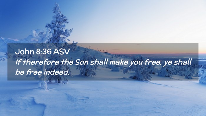 Picture 02 - John 8:36 ASV Desktop Wallpaper - If therefore the Son shall make you free, ye - Desktop Bible Verse Wallpaper