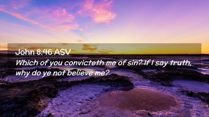 Picture 02 - John 8:46 ASV Desktop Wallpaper - Which of you convicteth me of sin? If I say - Desktop Bible Verse Wallpaper