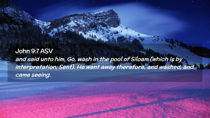 Picture 02 - John 9:7 ASV Desktop Wallpaper - and said unto him, Go, wash in the pool of Siloam - Desktop Bible Verse Wallpaper