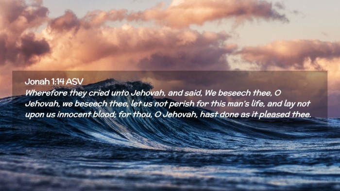 Picture 02 - Jonah 1:14 ASV Desktop Wallpaper - Wherefore they cried unto Jehovah, and said, We - Desktop Bible Verse Wallpaper