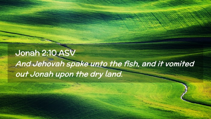 Picture 02 - Jonah 2:10 ASV Desktop Wallpaper - And Jehovah spake unto the fish, and it vomited - Desktop Bible Verse Wallpaper