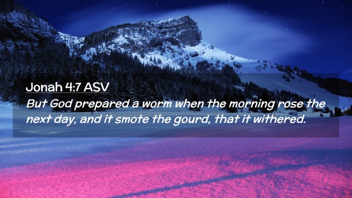 Picture 02 - Jonah 4:7 ASV Desktop Wallpaper - But God prepared a worm when the morning rose the - Desktop Bible Verse Wallpaper