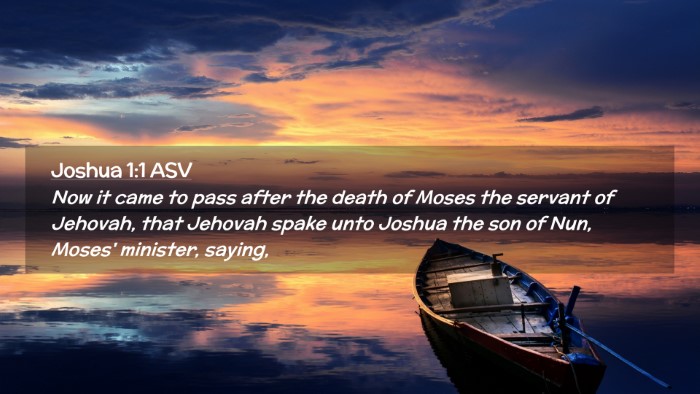 Picture 02 - Joshua 1:1 ASV Desktop Wallpaper - Now it came to pass after the death of Moses the - Desktop Bible Verse Wallpaper