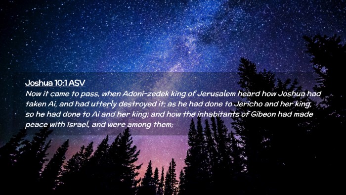 Picture 02 - Joshua 10:1 ASV Desktop Wallpaper - Now it came to pass, when Adoni-zedek king of - Desktop Bible Verse Wallpaper