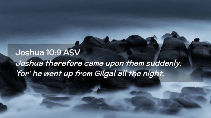 Picture 02 - Joshua 10:9 ASV Desktop Wallpaper - Joshua therefore came upon them suddenly; `for' - Desktop Bible Verse Wallpaper