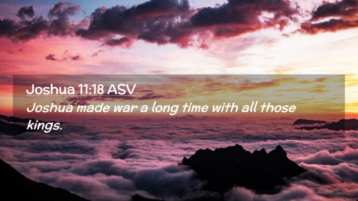 Picture 02 - Joshua 11:18 ASV Desktop Wallpaper - Joshua made war a long time with all those - Desktop Bible Verse Wallpaper