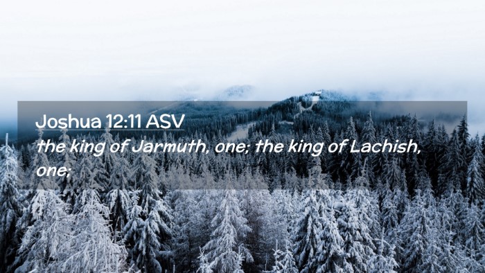 Picture 02 - Joshua 12:11 ASV Desktop Wallpaper - the king of Jarmuth, one; the king of Lachish, - Desktop Bible Verse Wallpaper