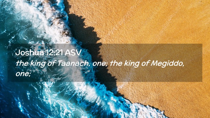 Picture 02 - Joshua 12:21 ASV Desktop Wallpaper - the king of Taanach, one; the king of Megiddo, - Desktop Bible Verse Wallpaper