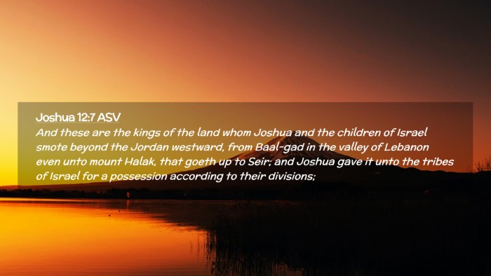 Picture 02 - Joshua 12:7 ASV Desktop Wallpaper - And these are the kings of the land whom Joshua - Desktop Bible Verse Wallpaper