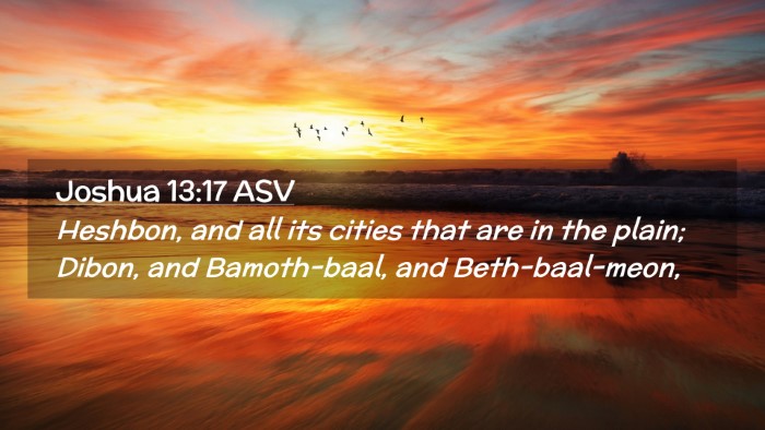 Picture 02 - Joshua 13:17 ASV Desktop Wallpaper - Heshbon, and all its cities that are in the - Desktop Bible Verse Wallpaper
