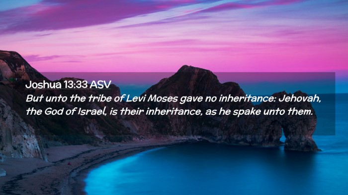 Picture 02 - Joshua 13:33 ASV Desktop Wallpaper - But unto the tribe of Levi Moses gave no - Desktop Bible Verse Wallpaper