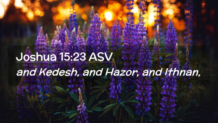 Picture 02 - Joshua 15:23 ASV Desktop Wallpaper - and Kedesh, and Hazor, and - Desktop Bible Verse Wallpaper