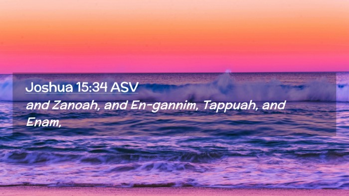 Picture 02 - Joshua 15:34 ASV Desktop Wallpaper - and Zanoah, and En-gannim, Tappuah, and - Desktop Bible Verse Wallpaper