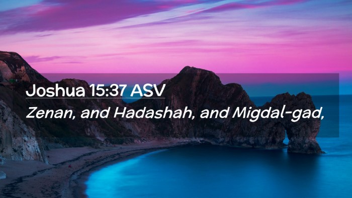Picture 02 - Joshua 15:37 ASV Desktop Wallpaper - Zenan, and Hadashah, and - Desktop Bible Verse Wallpaper