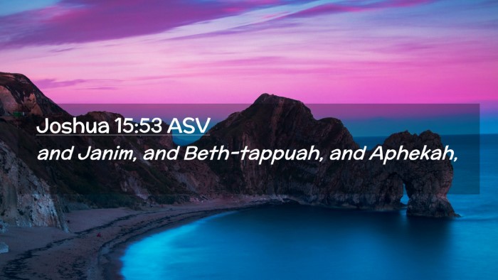 Picture 02 - Joshua 15:53 ASV Desktop Wallpaper - and Janim, and Beth-tappuah, and - Desktop Bible Verse Wallpaper