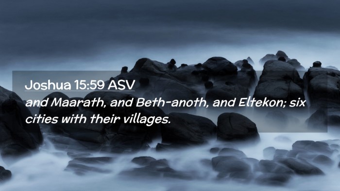 Picture 02 - Joshua 15:59 ASV Desktop Wallpaper - and Maarath, and Beth-anoth, and Eltekon; six - Desktop Bible Verse Wallpaper