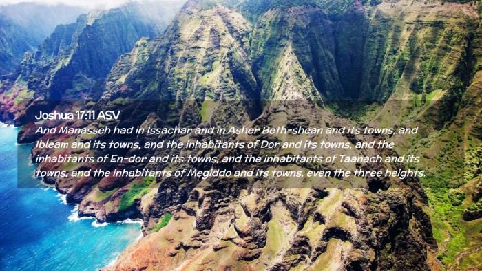 Picture 02 - Joshua 17:11 ASV Desktop Wallpaper - And Manasseh had in Issachar and in Asher - Desktop Bible Verse Wallpaper