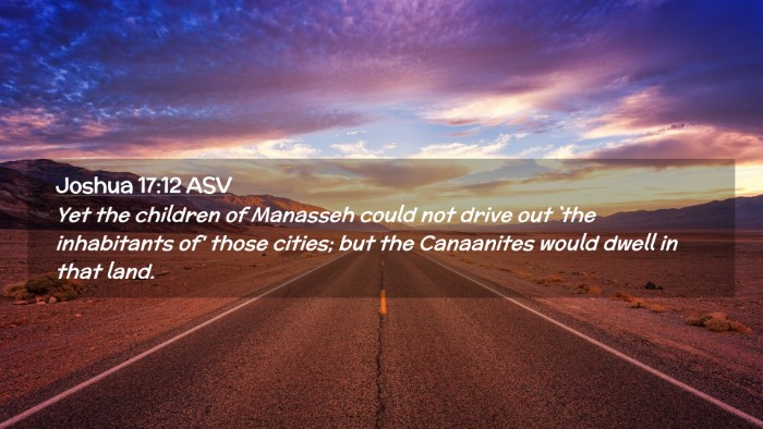 Picture 02 - Joshua 17:12 ASV Desktop Wallpaper - Yet the children of Manasseh could not drive out - Desktop Bible Verse Wallpaper