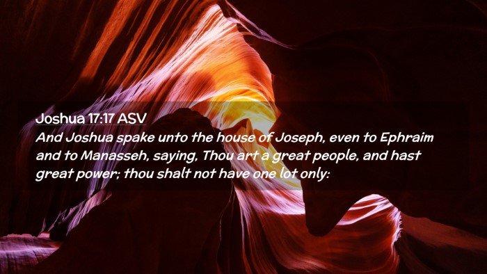Picture 02 - Joshua 17:17 ASV Desktop Wallpaper - And Joshua spake unto the house of Joseph, even - Desktop Bible Verse Wallpaper