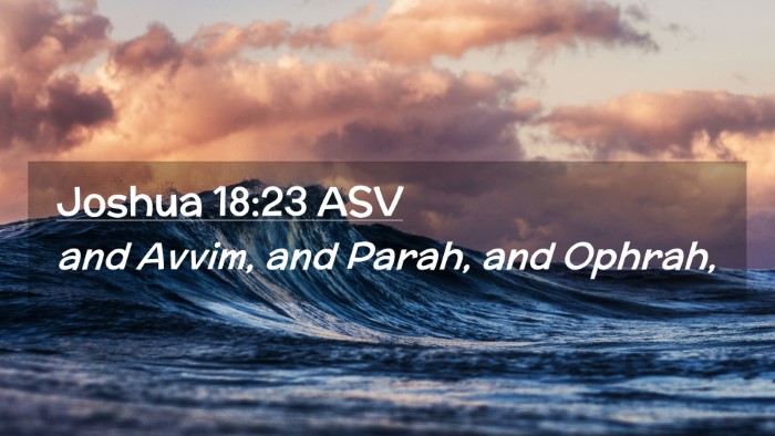 Picture 02 - Joshua 18:23 ASV Desktop Wallpaper - and Avvim, and Parah, and - Desktop Bible Verse Wallpaper
