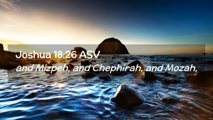 Picture 02 - Joshua 18:26 ASV Desktop Wallpaper - and Mizpeh, and Chephirah, and - Desktop Bible Verse Wallpaper