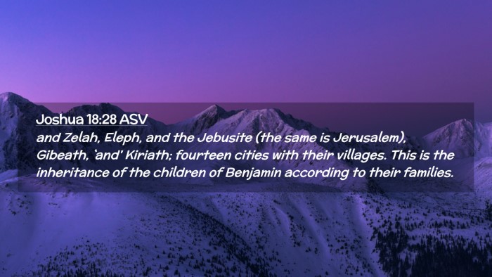 Picture 02 - Joshua 18:28 ASV Desktop Wallpaper - and Zelah, Eleph, and the Jebusite (the same is - Desktop Bible Verse Wallpaper