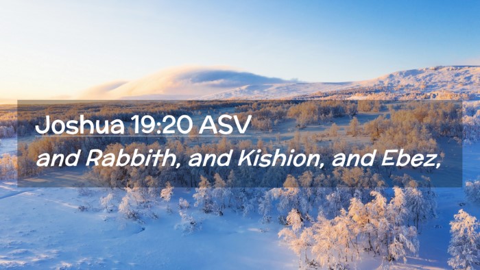Picture 02 - Joshua 19:20 ASV Desktop Wallpaper - and Rabbith, and Kishion, and - Desktop Bible Verse Wallpaper