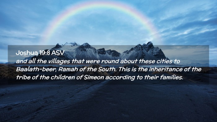 Picture 02 - Joshua 19:8 ASV Desktop Wallpaper - and all the villages that were round about these - Desktop Bible Verse Wallpaper