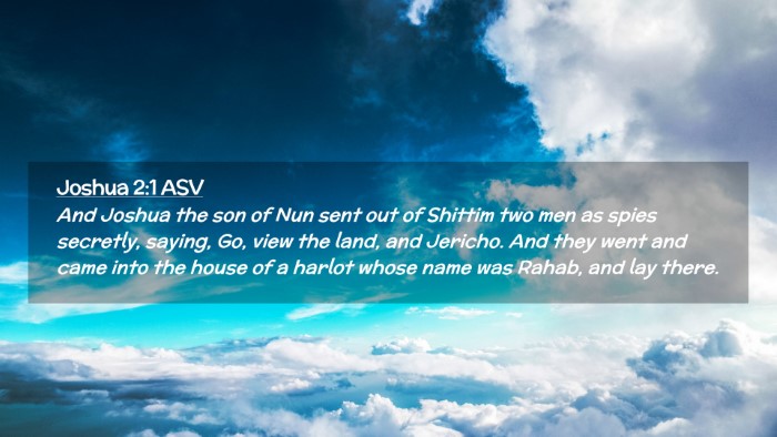 Picture 02 - Joshua 2:1 ASV Desktop Wallpaper - And Joshua the son of Nun sent out of Shittim two - Desktop Bible Verse Wallpaper