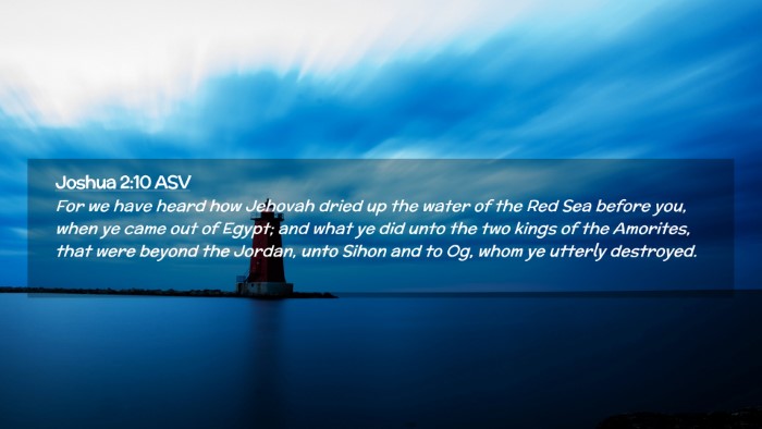 Picture 02 - Joshua 2:10 ASV Desktop Wallpaper - For we have heard how Jehovah dried up the water - Desktop Bible Verse Wallpaper