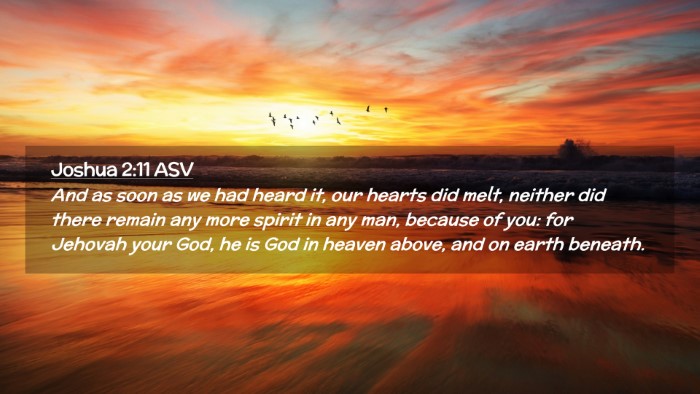 Picture 02 - Joshua 2:11 ASV Desktop Wallpaper - And as soon as we had heard it, our hearts did - Desktop Bible Verse Wallpaper