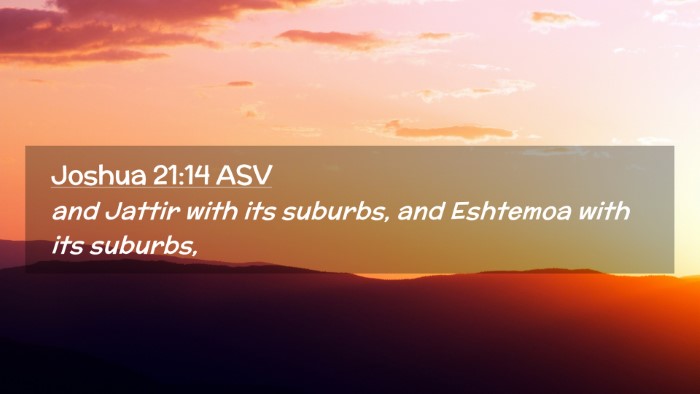 Picture 02 - Joshua 21:14 ASV Desktop Wallpaper - and Jattir with its suburbs, and Eshtemoa with - Desktop Bible Verse Wallpaper