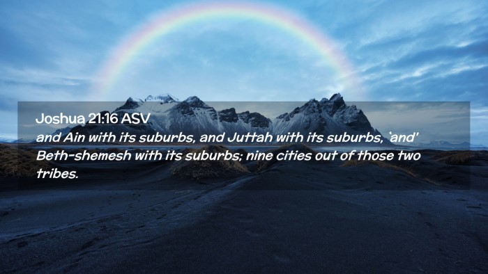 Picture 02 - Joshua 21:16 ASV Desktop Wallpaper - and Ain with its suburbs, and Juttah with its - Desktop Bible Verse Wallpaper