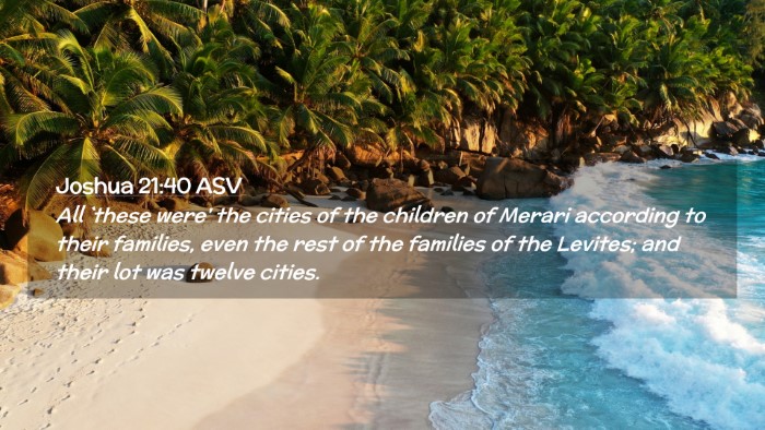 Picture 02 - Joshua 21:40 ASV Desktop Wallpaper - All `these were' the cities of the children of - Desktop Bible Verse Wallpaper