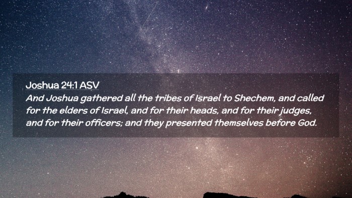 Picture 02 - Joshua 24:1 ASV Desktop Wallpaper - And Joshua gathered all the tribes of Israel to - Desktop Bible Verse Wallpaper