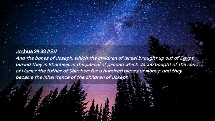 Picture 02 - Joshua 24:32 ASV Desktop Wallpaper - And the bones of Joseph, which the children of - Desktop Bible Verse Wallpaper