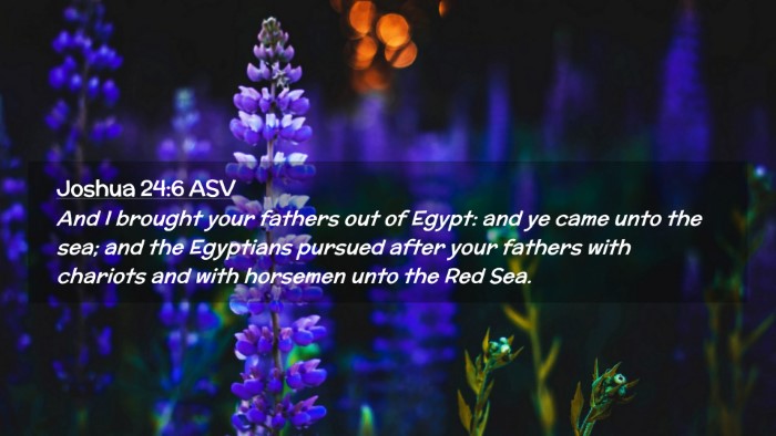 Picture 02 - Joshua 24:6 ASV Desktop Wallpaper - And I brought your fathers out of Egypt: and ye - Desktop Bible Verse Wallpaper