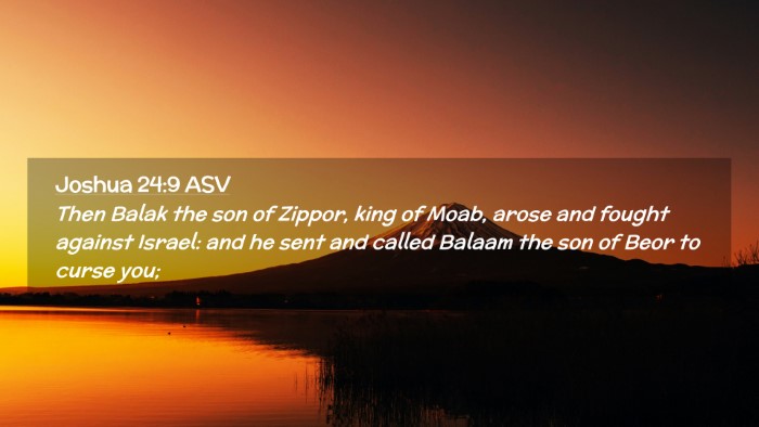 Picture 02 - Joshua 24:9 ASV Desktop Wallpaper - Then Balak the son of Zippor, king of Moab, arose - Desktop Bible Verse Wallpaper